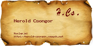 Herold Csongor névjegykártya
